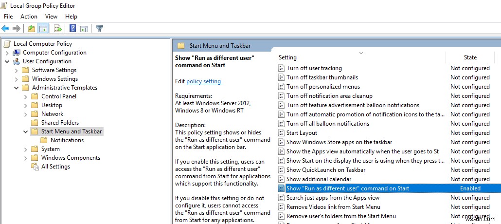 Windows 10에서 다른 사용자(RunAs)로 프로그램을 실행하는 방법은 무엇입니까? 