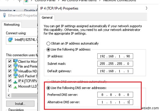 Windows 10에서 DoH(DNS over HTTPS) 활성화 