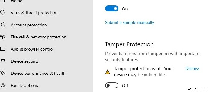 Windows Defender 위협 서비스가 중지되었습니다. 지금 다시 시작하십시오. 