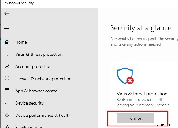 Windows Defender 위협 서비스가 중지되었습니다. 지금 다시 시작하십시오. 