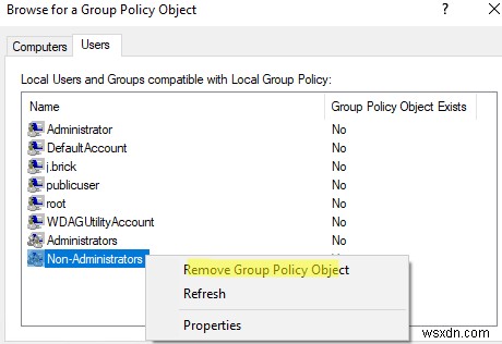 관리자가 아닌 사용자 또는 MLGPO가 있는 단일 사용자에게 로컬 그룹 정책 적용 