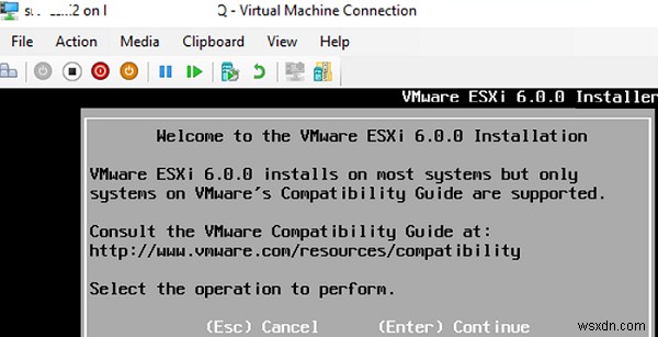Hyper-V 가상 머신에 VMWare ESXi를 설치하는 방법은 무엇입니까? 