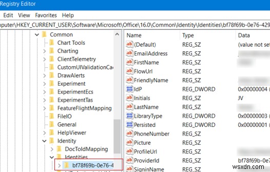 Office 365/2019/2016 오류:조직의 다른 계정이 이미 컴퓨터에 로그인되어 있습니다. 