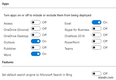 Office 2016/Office 365에서 특정 앱만 설치하는 방법은 무엇입니까? 