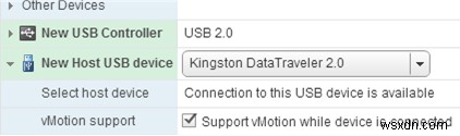 VMWare ESXi에서 가상 시스템으로 USB 장치 패스스루 구성 