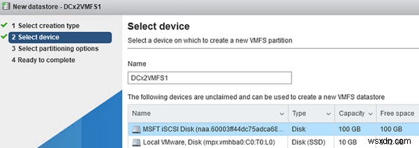 VMware ESXi에서 iSCSI 데이터 저장소(LUN) 구성 