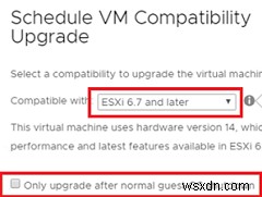 VMware ESXi에서 VM 하드웨어 버전을 업그레이드하는 방법은 무엇입니까? 