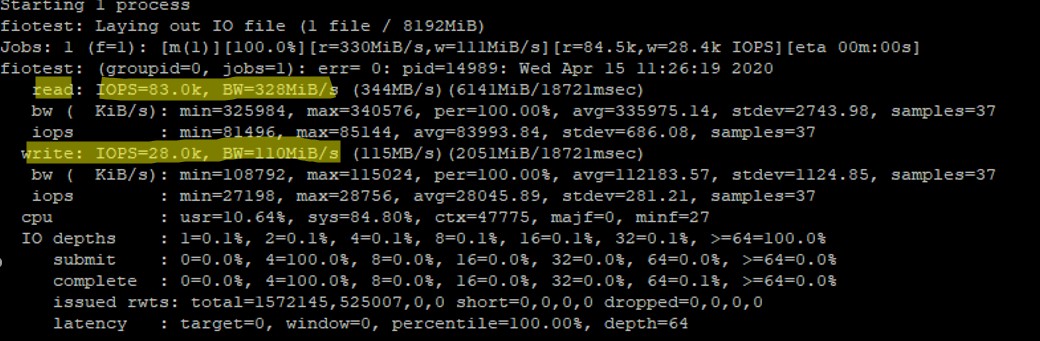 Linux에서 디스크 성능(IOPS 및 대기 시간)을 확인하는 방법은 무엇입니까? 