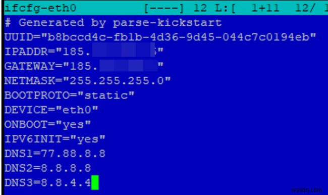 RHEL/CentOS에서 네트워크 설정 구성 