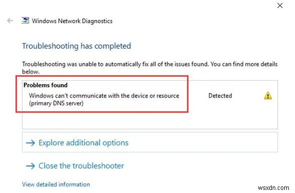 수정됨:Windows가 장치 또는 리소스와 통신할 수 없음 