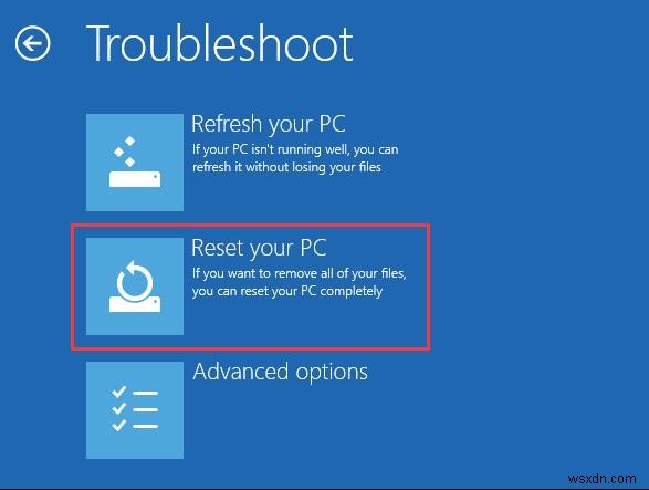 [해결됨] Windows 10에서 PC를 재설정하는 데 문제가 있었습니다. 