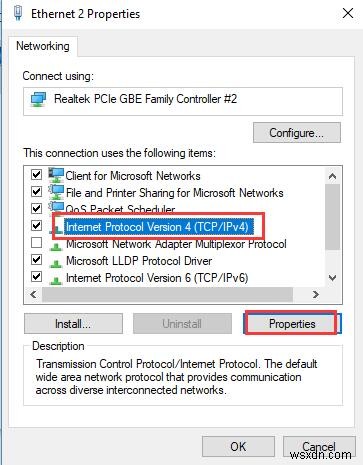 이 컴퓨터에서 하나 이상의 네트워크 프로토콜이 누락된 문제 수정 
