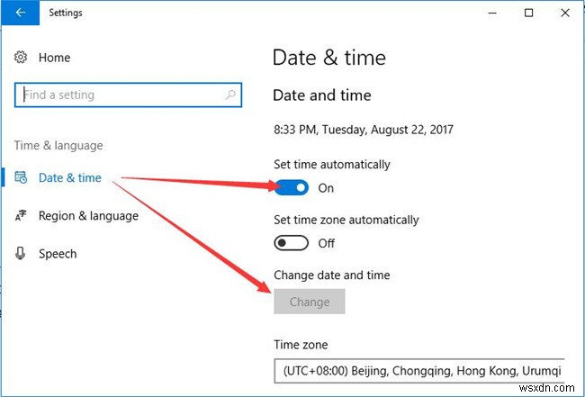 Windows 10에서 시간을 변경하는 방법 