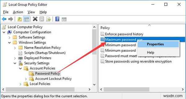 암호 만료 알림을 비활성화하는 방법 Windows 10 
