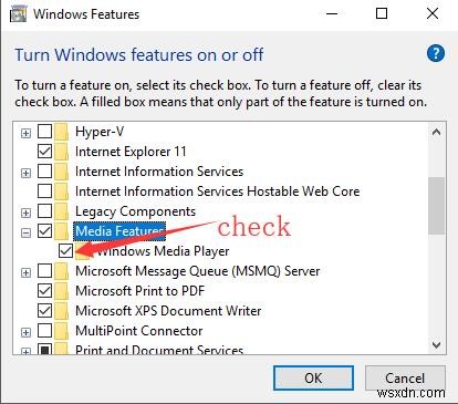 Windows 10에서 Windows Media Player를 제거하고 다시 설치하는 방법 