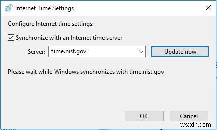 수정됨:Windows 10에서 시간이 동기화 및 업데이트되지 않음 