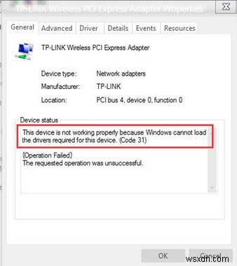 Windows 10의 네트워크 어댑터에 대한 코드 31 오류 수정 