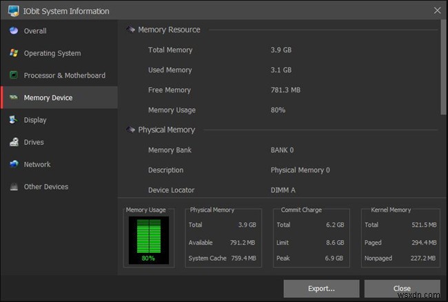 Windows 10의 RAM 용량을 확인하는 방법 