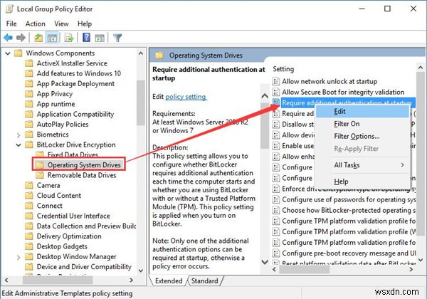 TPM(신뢰할 수 있는 플랫폼 모듈) 없이 BitLocker 사용 