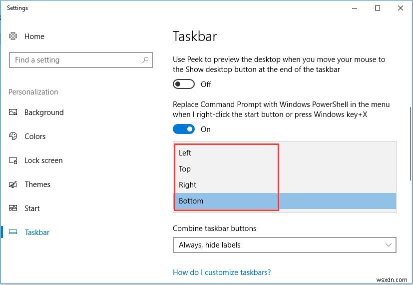 Windows 10에서 작업 표시줄 위치를 변경하는 방법 
