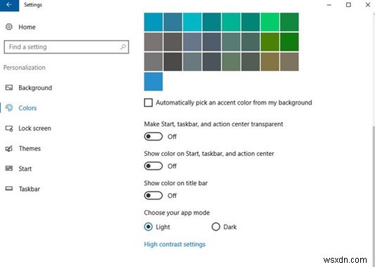Windows 10 색상을 사용자 지정하는 방법 