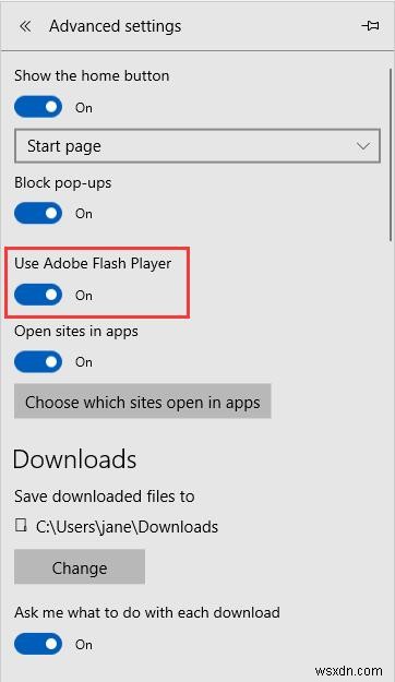 Windows 10에서 Adobe Flash Player를 활성화하는 방법 