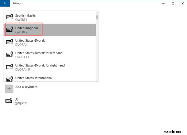 Windows 10에서 키보드 레이아웃을 설정하는 방법 
