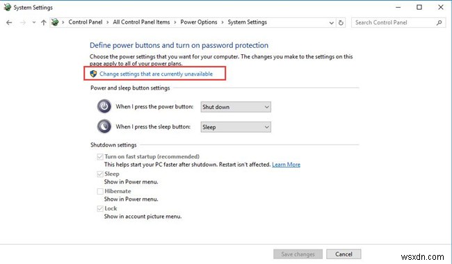 Windows 10에서 빠른 시작 문제(누락, 비활성화)를 수정하는 방법 