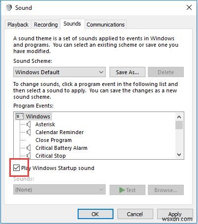 Windows 10에서 시작 사운드를 다시 가져오려면 어떻게 합니까? 