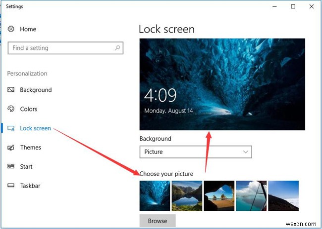 Windows 10 로그인 화면 배경을 변경하는 방법 