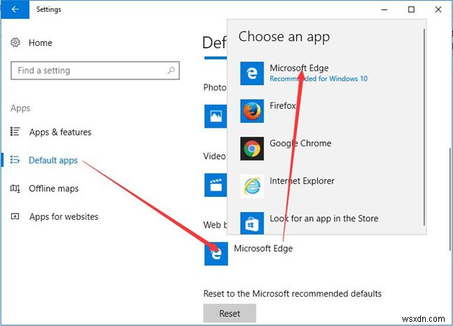 Microsoft Edge:기본 브라우저 및 홈 페이지 설정 