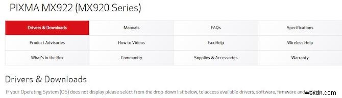 Windows 11, 10, 8, 7 및 Mac에서 Canon MX922 드라이버 다운로드 
