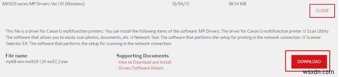 Windows 11, 10, 8, 7 및 Mac에서 Canon MX922 드라이버 다운로드 
