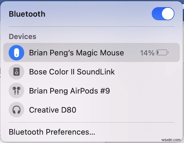 수정됨:Apple Magic Mouse가 Mac에서 작동하지 않음 