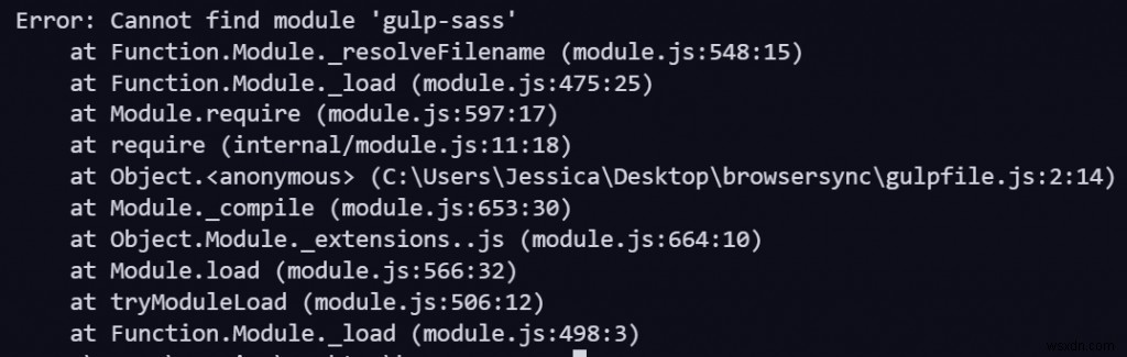 Gulp에서  모듈 gulp-sass를 찾을 수 없음  오류를 수정하는 방법 