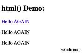 jQuery html() 메서드를 사용하는 방법 