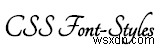 CSS 글꼴 스타일 