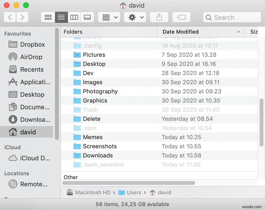 터미널을 통해 Finder에서 Mac의 홈 디렉토리를 여는 방법 