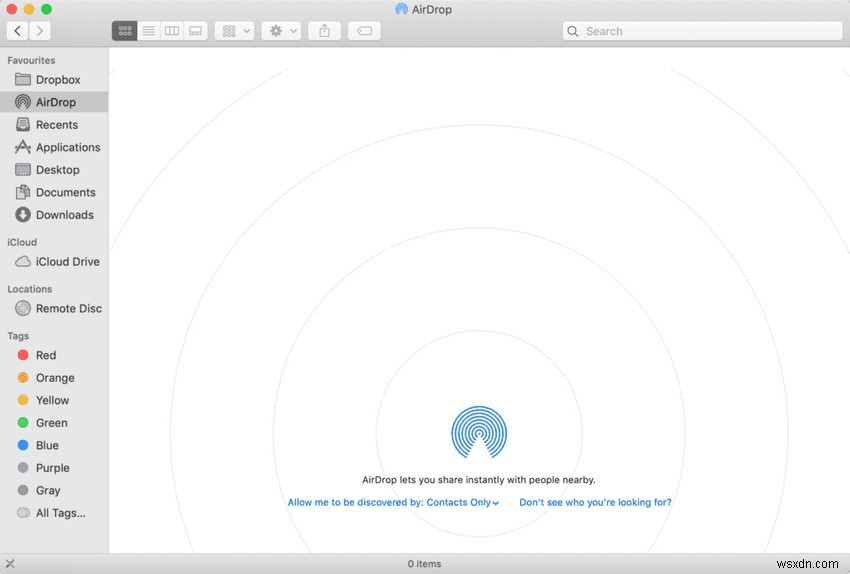 Airdrop을 사용하여 Mac 장치에서 파일을 보내는 방법 