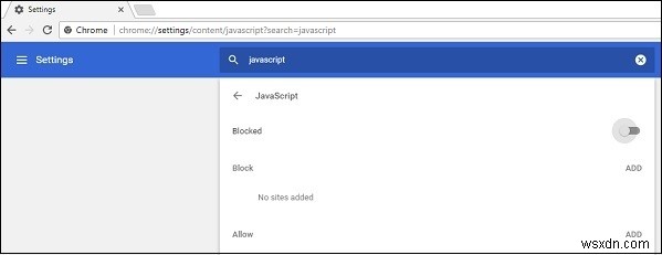 Chrome에서 JavaScript를 비활성화하는 방법은 무엇입니까? 