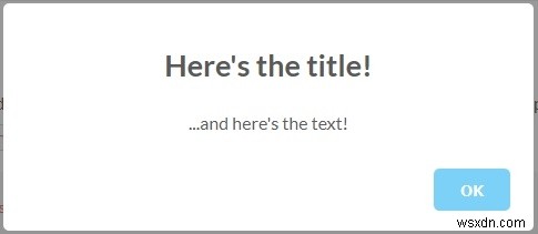 JavaScript 경고 상자 제목을 편집하는 방법은 무엇입니까? 