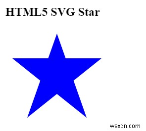 HTML5 SVG에서 별을 그리는 방법은 무엇입니까? 