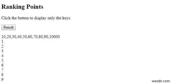 자바스크립트 array.keys() 