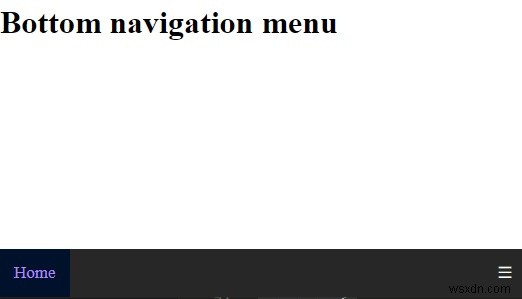 CSS 및 JavaScript로 반응형 하단 탐색 메뉴를 만드는 방법은 무엇입니까? 