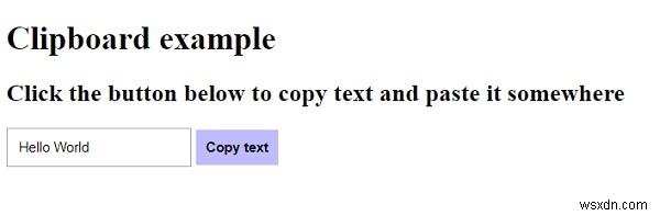 JavaScript로 클립보드에 텍스트를 복사하는 방법은 무엇입니까? 