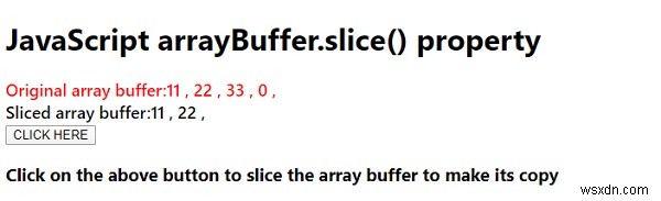 JavaScript arrayBuffer.slice() 메서드 