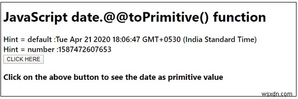 JavaScript date.@@toPrimitive() 함수 