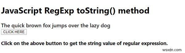 JavaScript RegExp toString() 메서드 