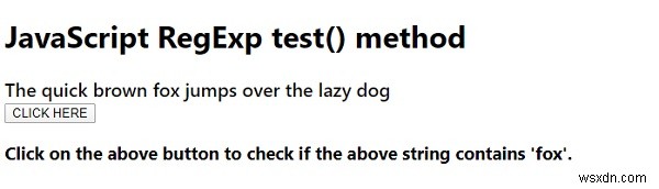JavaScript RegExp test() 메서드 
