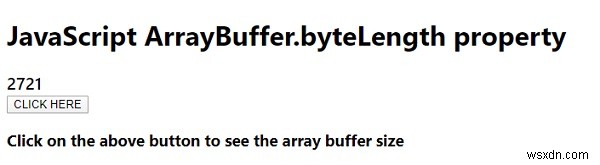 JavaScript ArrayBuffer.byteLength 속성 